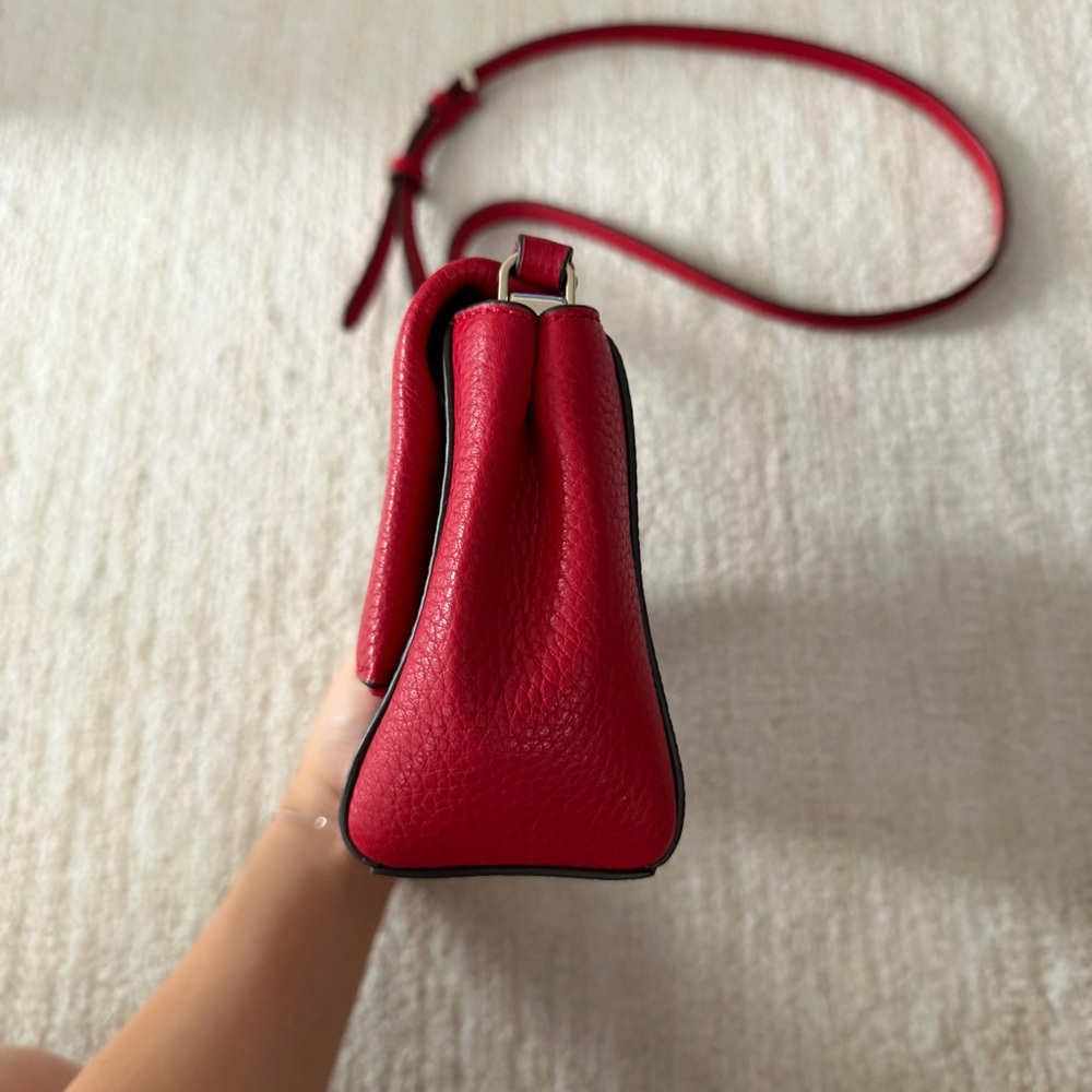 Kate Spade Red Leila Pebbled Leather Crossbody Bag - Picture 4 of 7